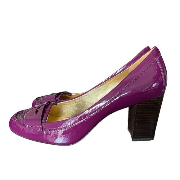 Coach Colby Purple Patent Leather Heels size 9 - Picture 5 of 10